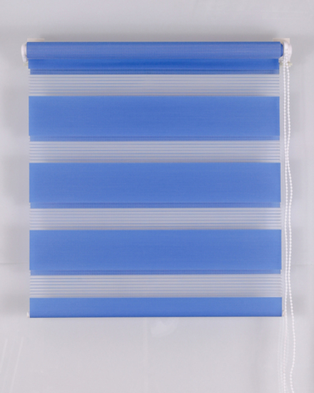 Рулонная штора день и ночь, синий