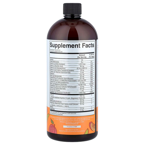 MaryRuth's, Liquid Morning Multivitamin, средство для роста волос, персик и манго, 887 мл (30 жидк. унций)