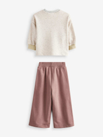 Толстовка и брюки в комплекте для девочки Next 385-969, Кремовый, Коричневый