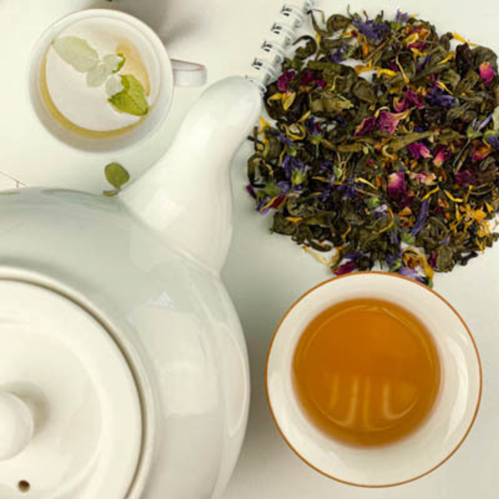 Зеленый чай BERRY-TEA "Роса"  | 18гр под стакан | Эконом