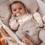 Клипса с цепочкой для пустышки Suavinex Birdies бежевая