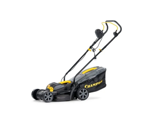 Газонокосилка электро Champion EM3312 (1,2 кВт травосб. 30л ширина 330мм 25-65мм, 8,5кг)