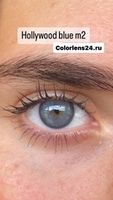 Синие линзы c окантовкой на 12 мес. Marquise Hollywood blue m2