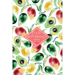 Блокнот "Авокадо" А6 96 листов, твердая ламинированная обложка соффтач, ляссе