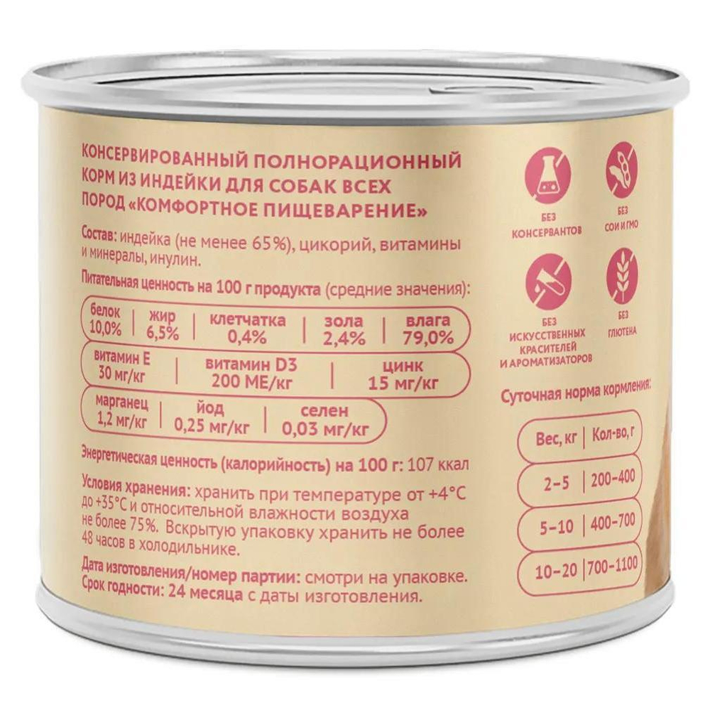 Корм для собак Мнямс Комфортное пищеварение, 200 г, индейка