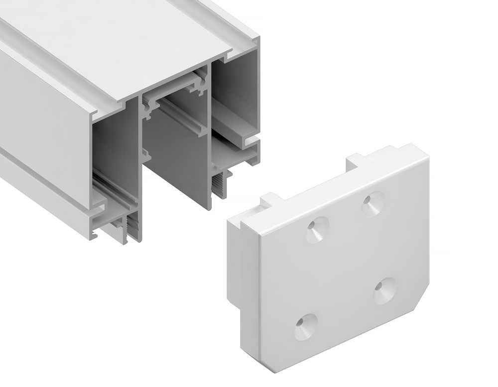 Заглушка демпферная для магнитного шинопровода Magnetic 48V в натяжной потолок GL3609 WH белый (2шт)