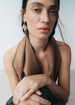 Polène Серьги-подвески Ormé, серо-коричневый