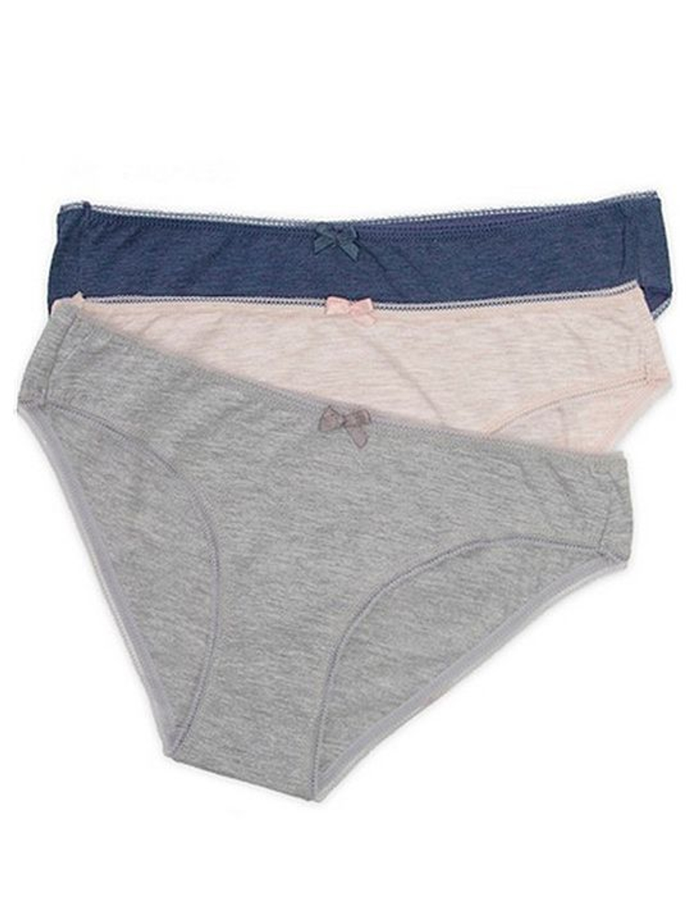 Набор из 3 однотонных трусиков-слип (Размер: XL) (Цвет: разноцветный)