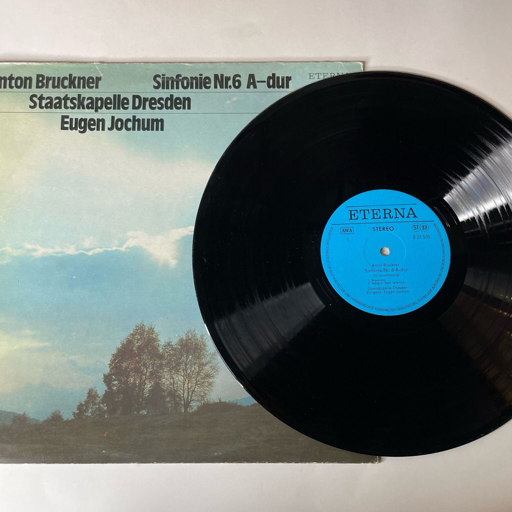 Винтажная виниловая пластинка LP A. Bruckner Брукнер, Staatskapelle Dresden, Eugen Jochum, Симфония Sinfonie Nr. 6 A dur (ГДР 1984)