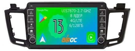 Магнитола для Toyota RAV4 XA40 2012-2019 - Airoc AB-1110 (кнопки и крутилки), Android 13, TS20, 6/128Гб, SIM-слот, CarPlay