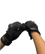 Перчатки полнопалые со вставкой, Черные