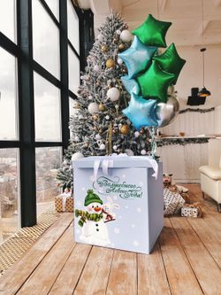 Набор воздушных шаров в коробке, Снеговик №1842