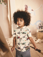 Рубашка с коротким рукавом для мальчика Next E95-433, Белый