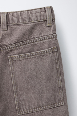 ZARA ДЖИНСОВЫЕ ШОРТЫ, ЦВЕТ МАЛЬВЫ