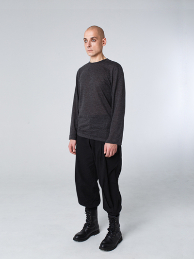 Лонгслив унисекс "Серость". Серый меланж