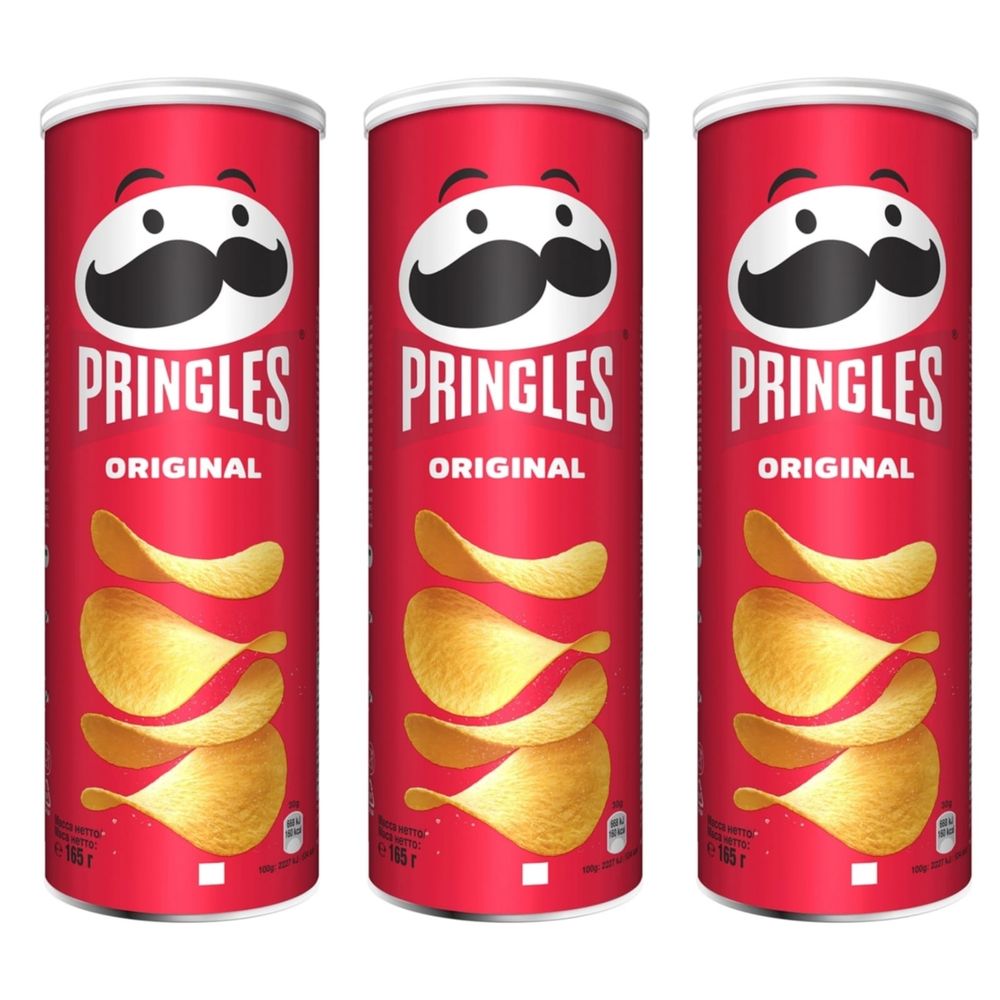 Чипсы картофельные Pringles Original 165 г 3 шт