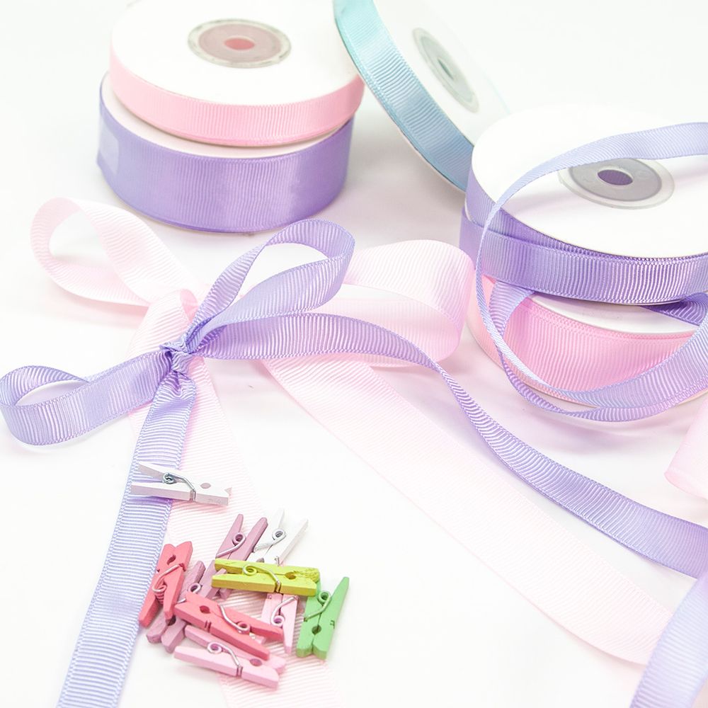 Лента репсовая (1,2 см*22,85 м) Сиреневый, 1 шт.