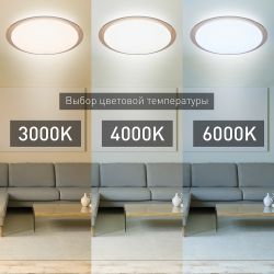 Светильник потолочный светодиодный ЭРА Классик с ДУ SPB-6-70-RC Saturn 70Вт 3000-6500К 5950Лм коричневый кант