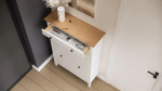 Обувница - аналог IKEA HEMNES / ХЕМНЭС/ ХЕМНЕС / КЫМОР / ИКЕА 89х127x30 см, белый/светло-коричневый