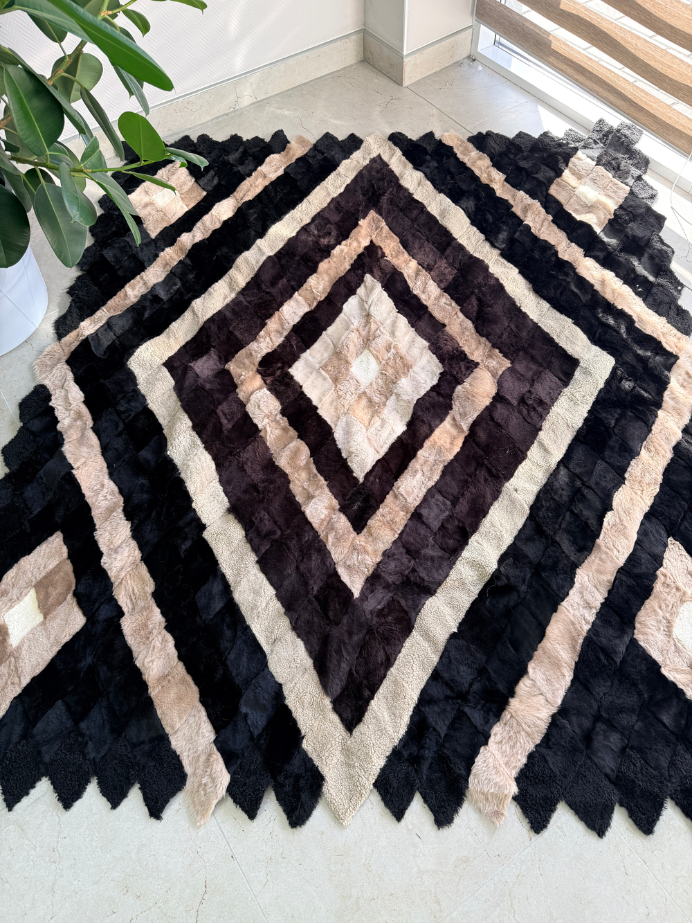 Покрывало меховое ковер из шкуры овчины