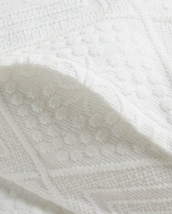 ZARA HOME ХЛОПКОВЫЙ ЧЕХОЛ ДЛЯ ДЕКОРАТИВНОЙ ПОДУШКИ С ГЕОМЕТРИЧЕСКИМ УЗОРОМ, БЕЛЫЙ