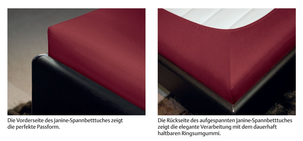 Простыня на резинке 180-200x200 Janine Elastic-Jersey 5002 голубая