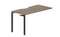 Стол 138х68х75см (эргономичный вырез) - приставной элемент
