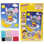 Набор для творчества "Аппликация из мягкого пластика EVA", "Мышонок", 21х29см, ЮНЛАНДИЯ, 662357