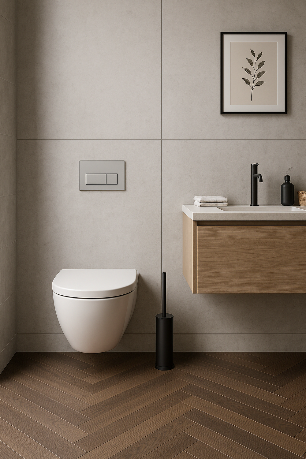 Ершик для унитаза STWORKI Стокгольм S36395BK напольный, черный, с подставкой