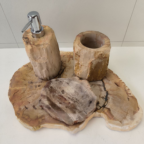 Набор из окаменелого дерева 4 предм Fossil Set NF-63290 поднос 149