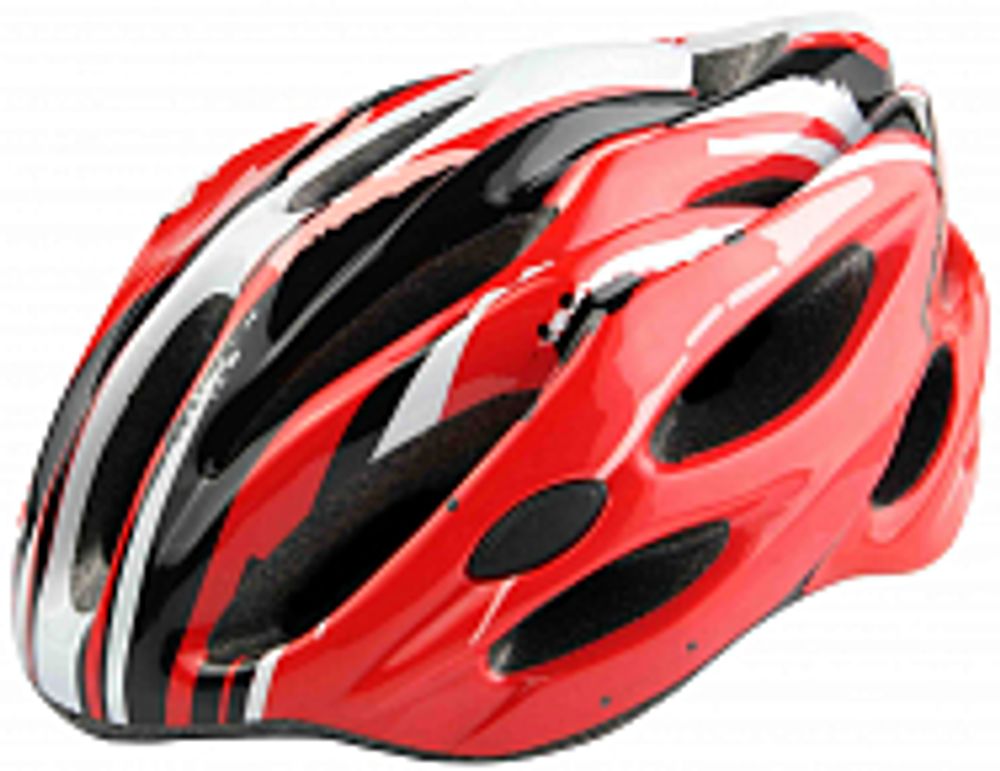Шлем защитный MV-26 (in-mold) красно-бело-черный, размер M