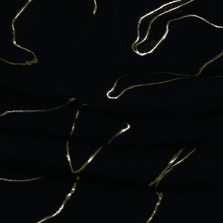 Плательно-блузочный шёлковый жаккард в золотые линии