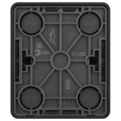 Выключатель ЭРА Эксперт 11-1202-05 с подсветкой IP20 10АХ-250В ОУ антрацит