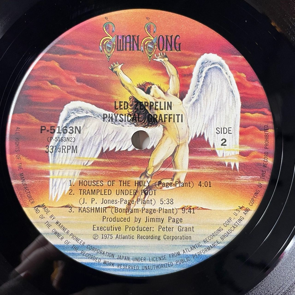 Винтажная виниловая пластинка LP Led Zeppelin Physical Graffiti (Japan 1975) (No Obi) Down By The Seaside P-5163 4N