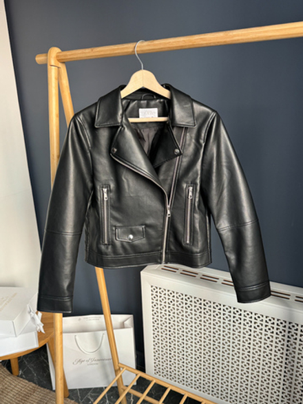 Новая куртка косуха из искусственной кожи Zara, 164