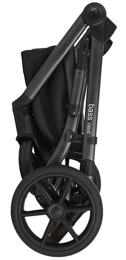 Детская коляска Roan Bass Next Кожа 3 в 1 с автокреслом Tutis Elo Lux EduSky Grey RN088/1 Black/Black