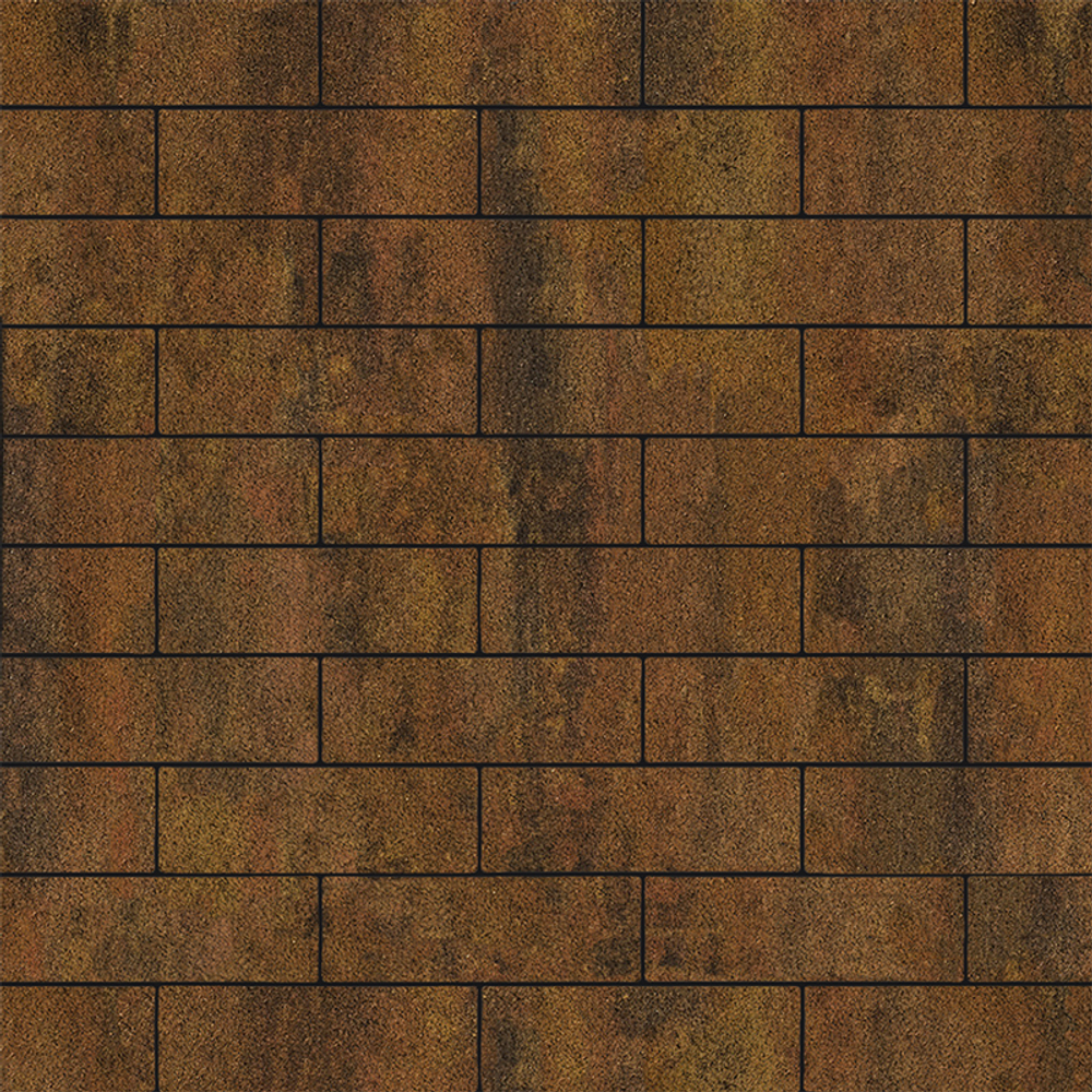 Тротуарная плитка ПРЯМОУГОЛЬНИК 300х100 мм - Листопад гранит Саванна