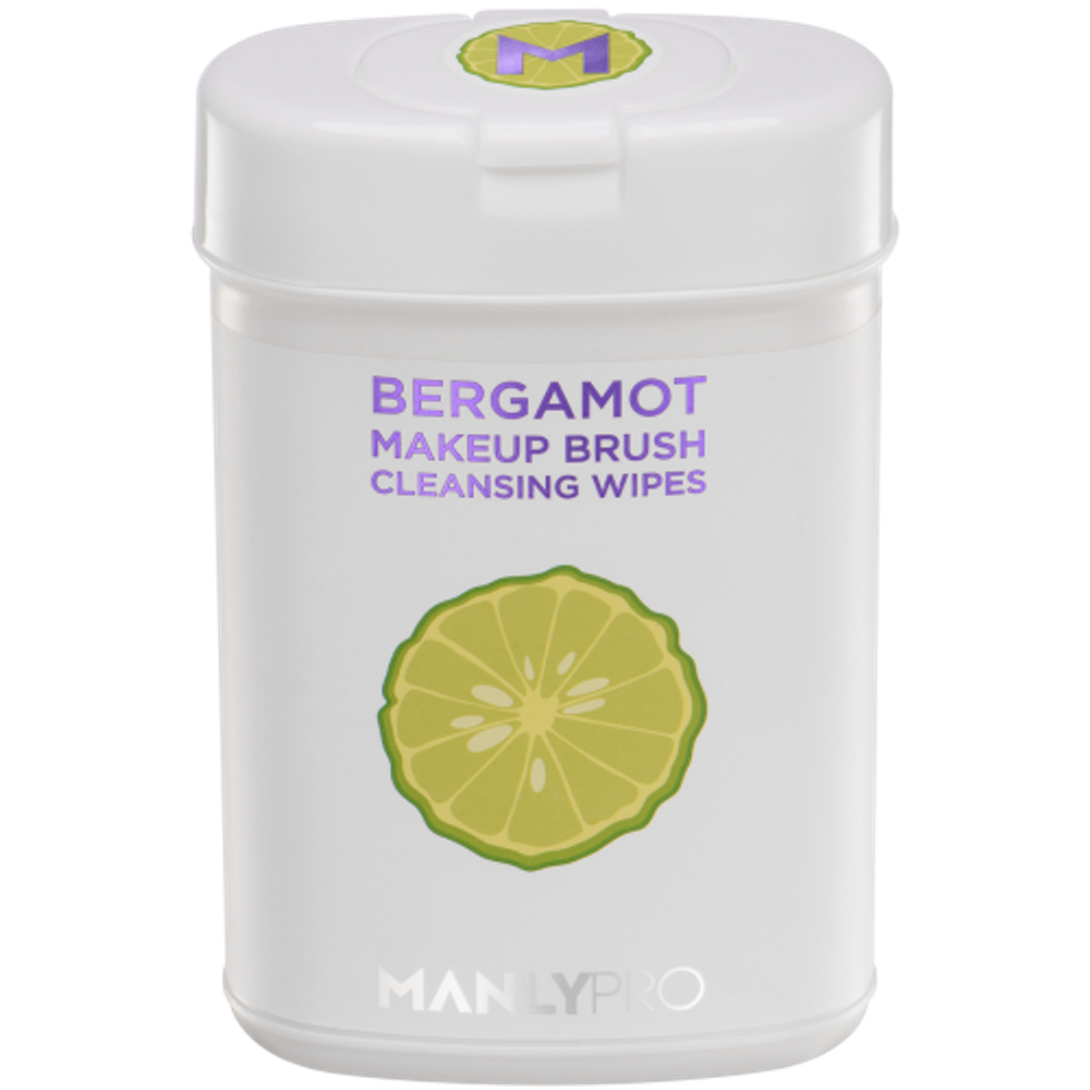 Очищающие Салфетки Для Кистей С Маслом Бергамота ManlyPro Bergamot Makeup Brush Cleansing Wipes KO15 / 50шт