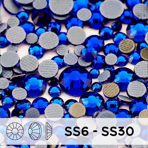 Стразы mix ss6-ss30 Sapphire