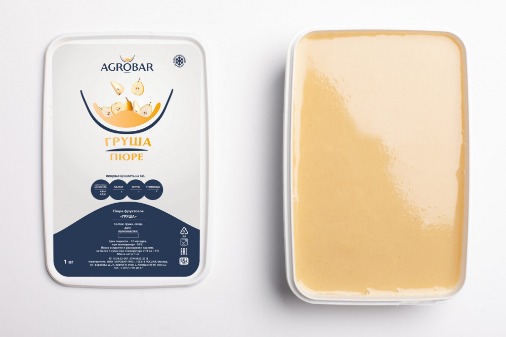 ПЮРЕ АГРОБАР из груши с/м 10% сахара Россия, 250 г