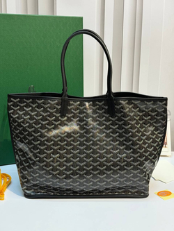 Черная двухсторонняя сумка шоппер Anjou GM Maison Goyard