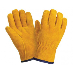 Перчатки желтые цельноспилковые короткие (2202)б 1/120