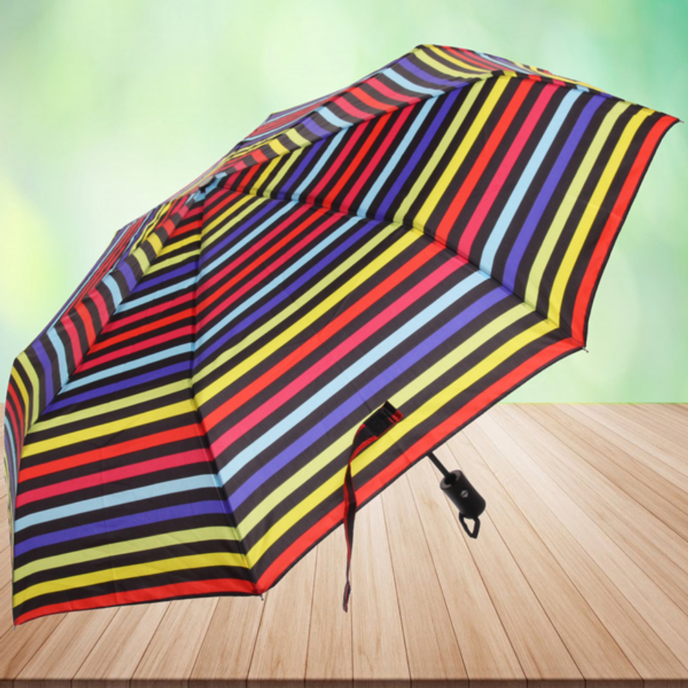 New Зонт женский автомат «Ultramarine - Антэра», цвет радужно красный, 8 спиц, d-108см, длина в слож. виде 28см