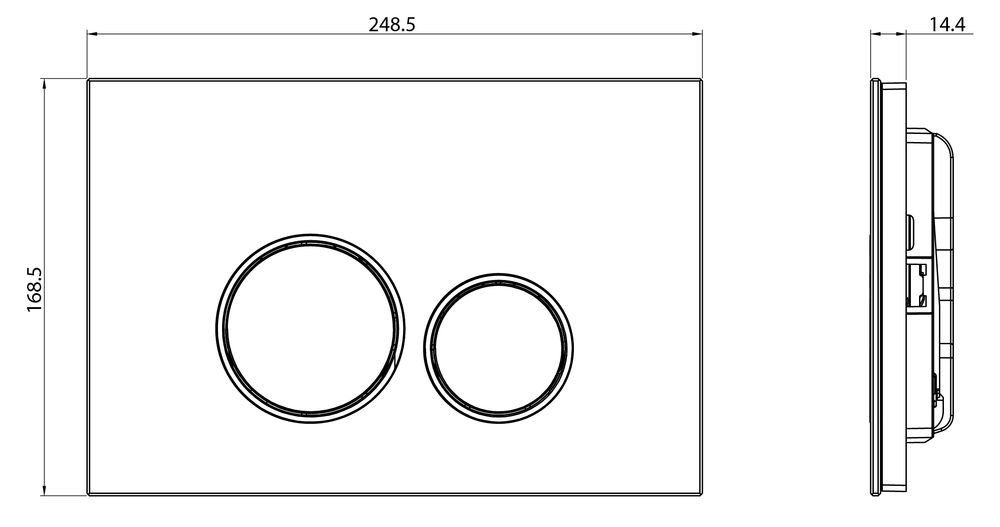 Клавиша для инсталляции CHARUS Bagliore FP.330.WHITE.10, белое стекло