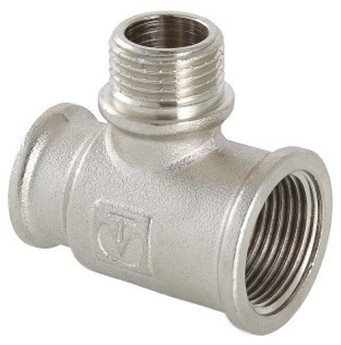 Тройник Valtec 3/4"х1/2"х3/4" ВР/НР/ВР переходной латунный никелированный VTr.132.RN.050405