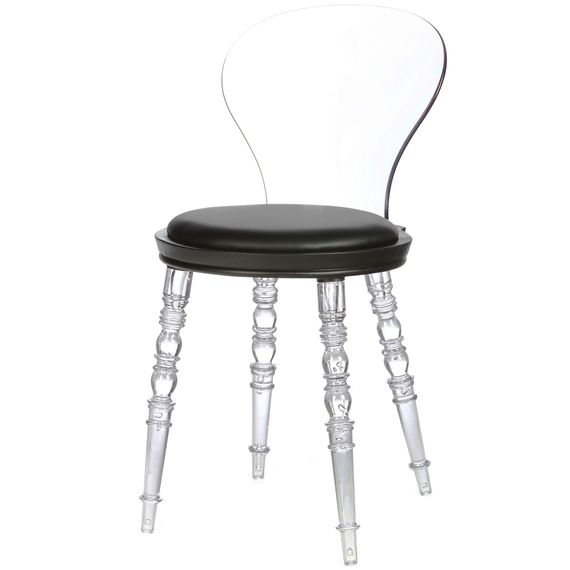 Стул Babel черный с прозрачными ножками | Marcel Wanders | Купить в Hallberg.ru