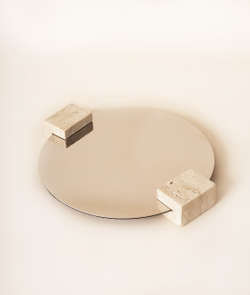 Поднос зеркальный Травертин