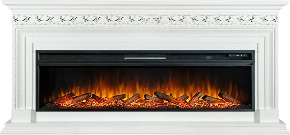 Каминокомплект Valletta 60 - Белый с очагом Vision 60 LOG LED
