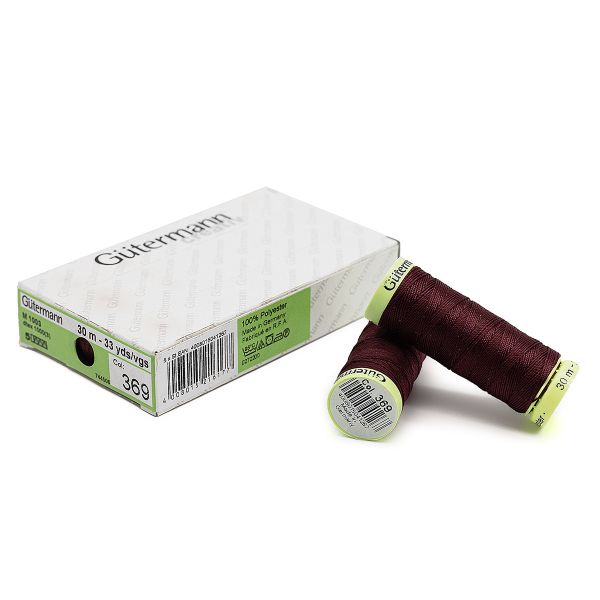 Нитки отделочные Gutermann Top Stitch 30 (30 метров), 5 кат. | 369 винный