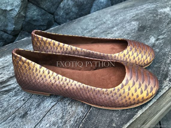 Балетки из кожи питона SH-153